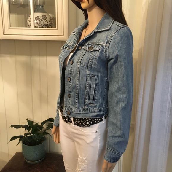 NWOT A & E  LIGHT BLUE STRIPED DETAIL DENIM - Picture 6 of 12